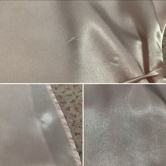 Vintage Princesscore Coquette Romantic Pink Lace Cami and Robe Sleep Set Medium - Picture 12 of 12